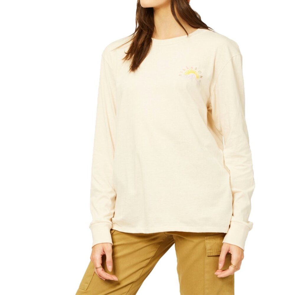 billabong | womens white graphic long sleeve surf skate hike outdoor top | sz xl - Picture 5 of 6